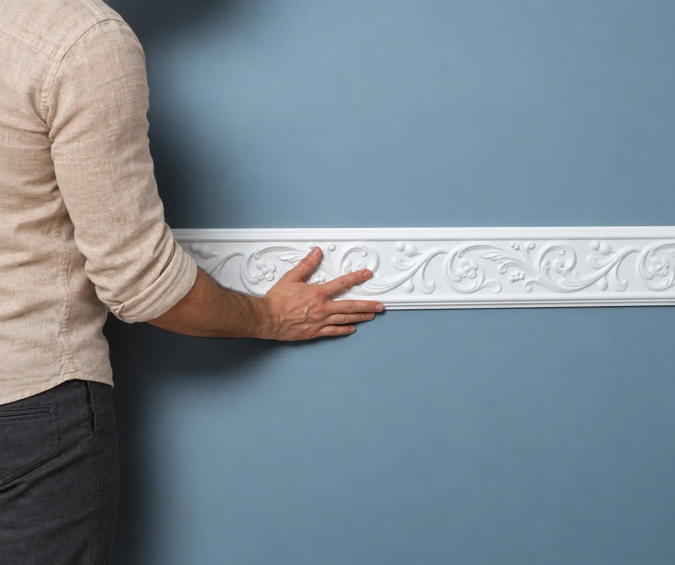 Bagheta decorativa perete din poliuretan 12.3 x 1.6 cm - CR746 [8]