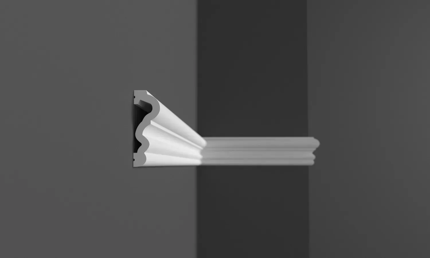 Bagheta decorativa perete pentru chenare din polimer rigid 4.4 x 1.5 cm - HCR533 [2]