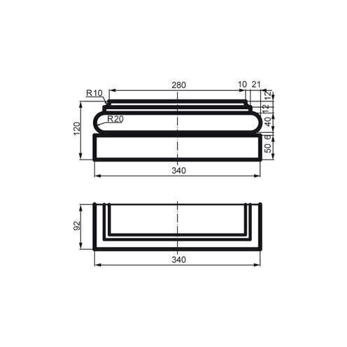 Baza pilastru,  PC 104 , 34cm x 12cm x 9.2cm [3]