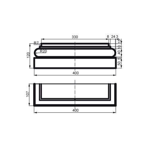 Baza pilastru, PC 105, 40cm x 12cm x 10.7cm [3]