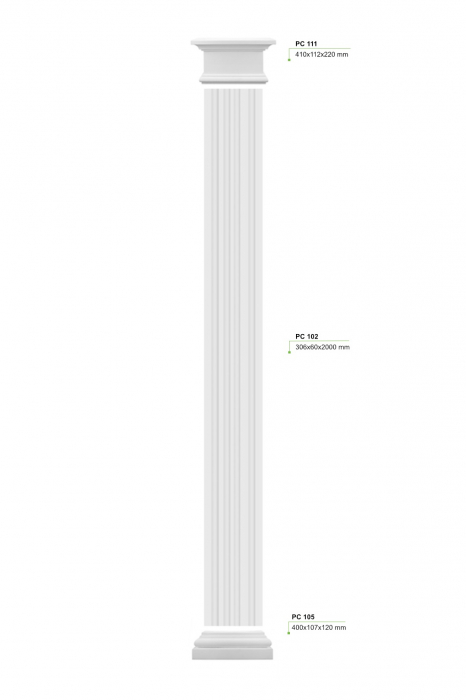 Baza pilastru, PC 105, 40cm x 12cm x 10.7cm [7]