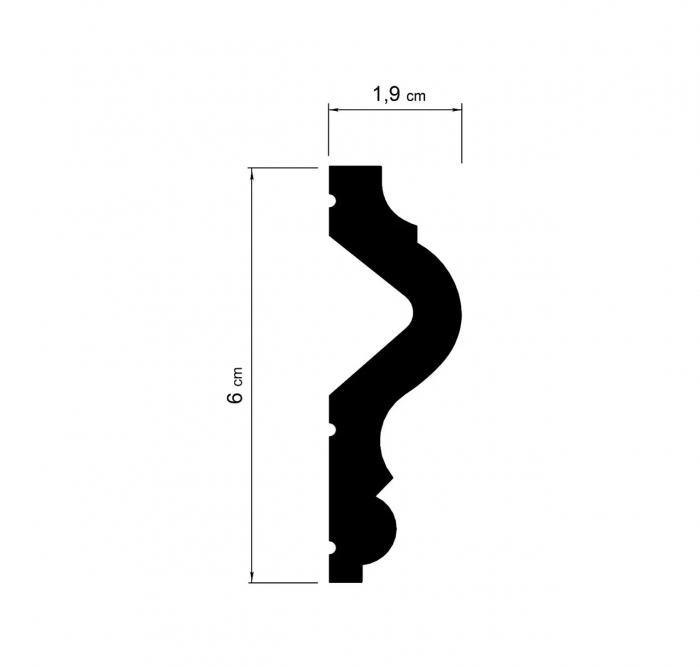 Brau  decorativ, din HDP, HCR 525,  6cmx1.9cmx200cm [3]