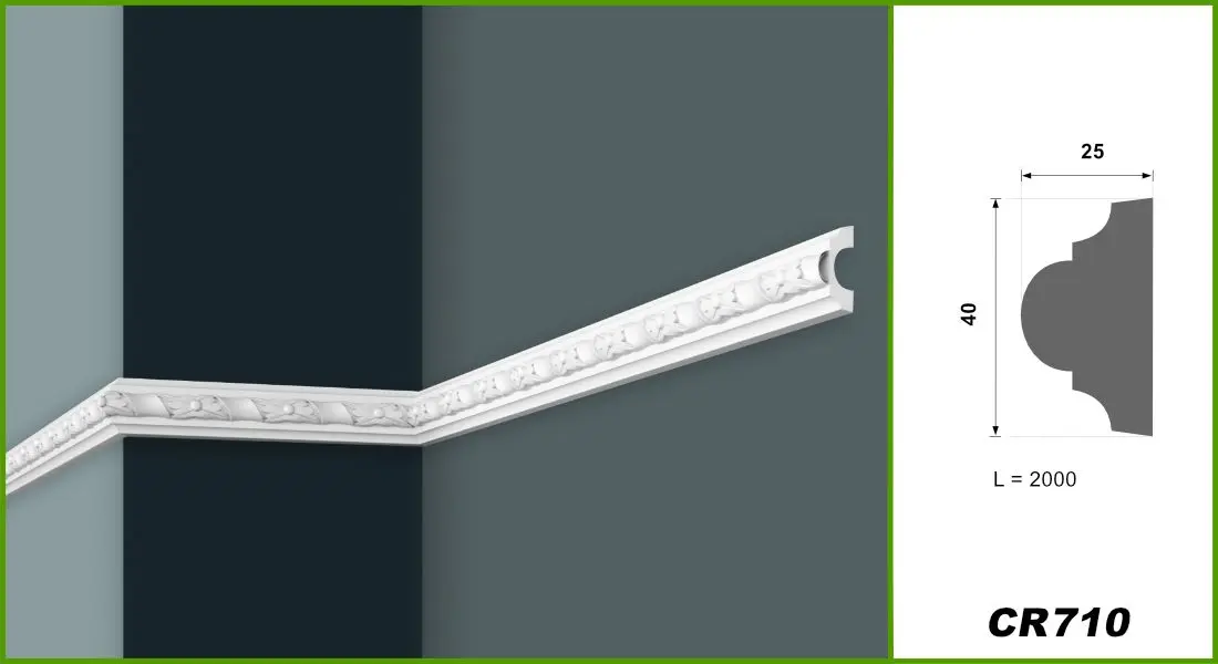 Brau din poliuretan, Grand Decor CR 710, 4cmx2.5cmx200cm [3]