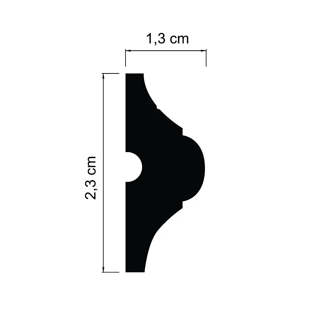 Brau din poliuretan, Grand Decor CR 727, 2.3cmx1.3cmx200cm [2]