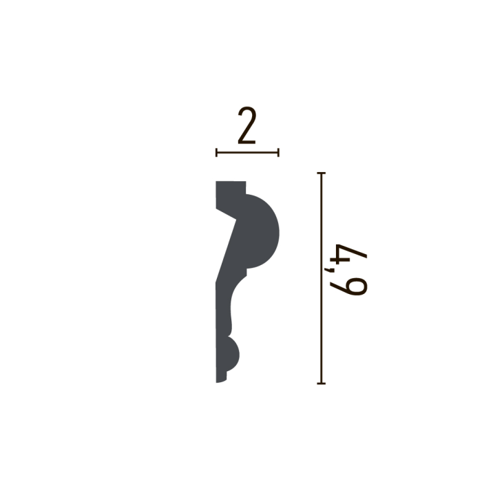 Brau din poliuretan, Grand Decor CR 873, 4.9cmx2cmx200cm [2]