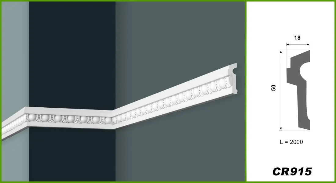 Brau din poliuretan, Grand Decor CR 915, 5cmx1.7cmx200cm [2]