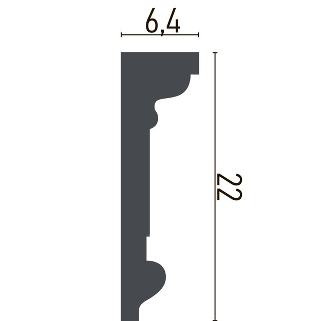 Brau din poliuretan, Grand Decor CR 940, 22cmx6.4cmx200cm [2]