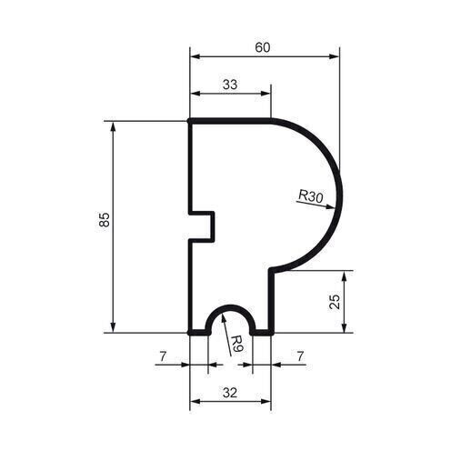 Brâu pentru exterior, MC 105, 8.5cm x 6cm x 200cm [2]