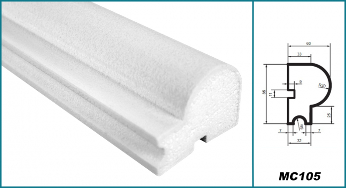 Brâu pentru exterior, MC 105, 8.5cm x 6cm x 200cm [5]