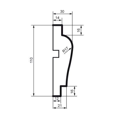 Brâu pentru exterior, MC 112, 11cm x 3cm x 200cm [2]