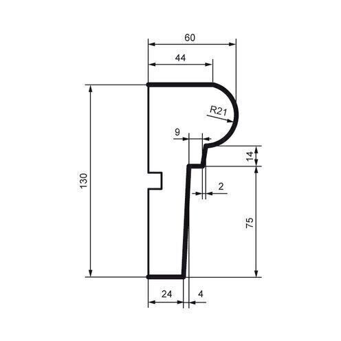 Brâu pentru exterior, MC 117, 13cm x 6cm x 200cm [2]