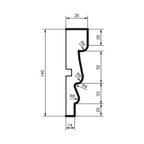 Brâu pentru exterior, MC 119, 14cm x 3.5cm x 200cm [2]