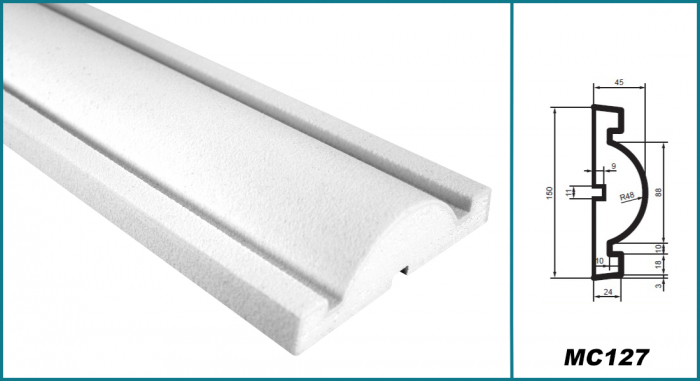 Brâu pentru exterior, MC 127, 15cm x 4.5cm x 200cm [5]