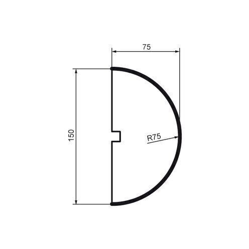 Brâu pentru exterior, MC 128, 15.5cm x 7.5cm x 200cm [2]