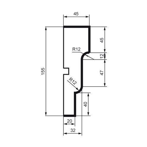 Brâu pentru exterior, MC 129, 15.5cm x 4.5cm x 200cm [2]