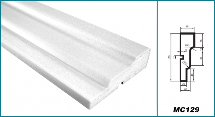 Brâu pentru exterior, MC 129, 15.5cm x 4.5cm x 200cm [5]