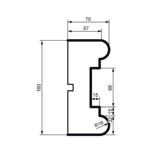 Brâu pentru exterior, MC 131, 16cm x 7cm x 200cm [2]