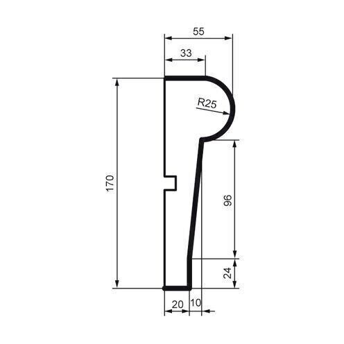 Brâu pentru exterior, MC 132, 17cm x 5.5cm x 200cm [2]