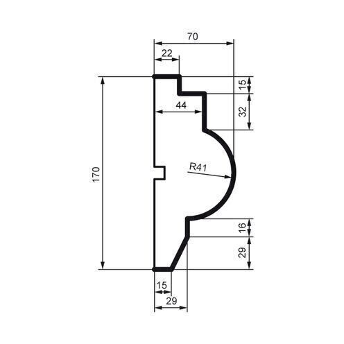 Brâu pentru exterior, MC 133, 17cm x 7cm x 200cm [2]