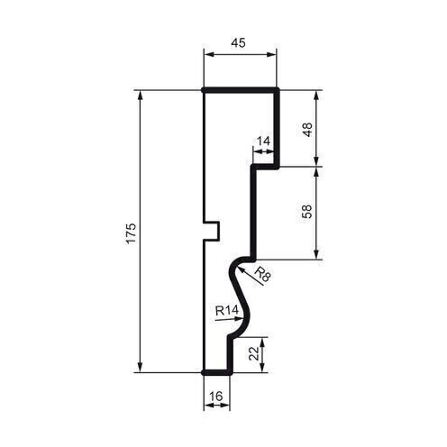 Brâu pentru exterior, MC 134, 17.5cm x 4.5cm X 200cm [2]