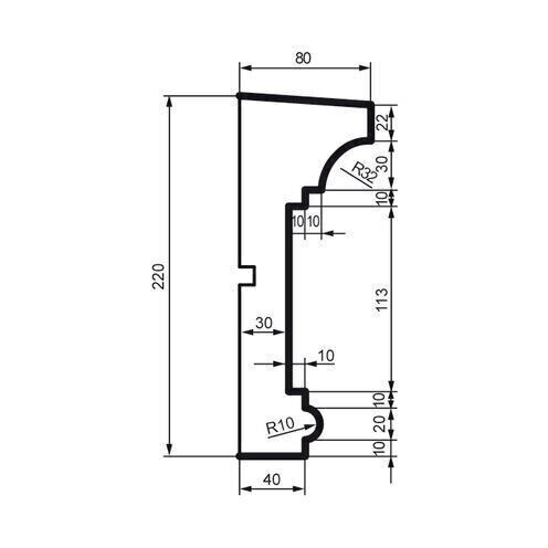 Brâu pentru exterior, MC 140, 22cm x 8cm x 200cm [2]