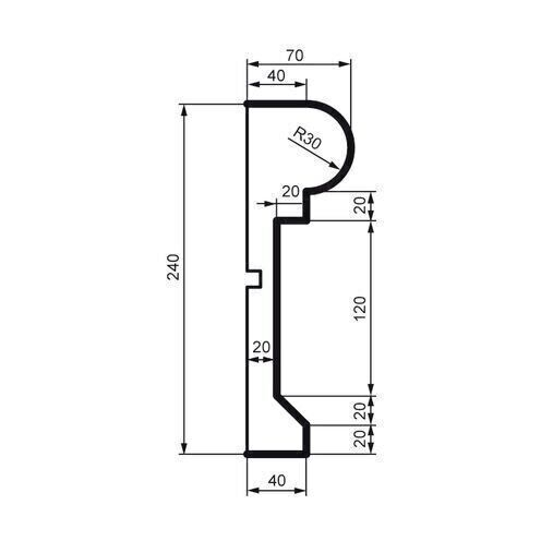 Brâu pentru exterior, MC 141, 24cm x 7 cm x 200cm [2]
