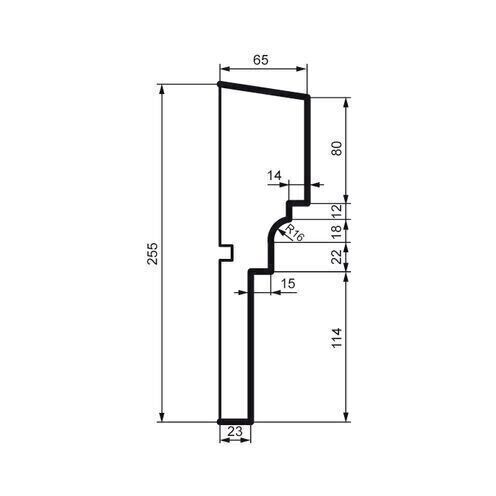 Brâu pentru exterior, MC 143, 25.5cm x 6.5cm x 200cm [2]