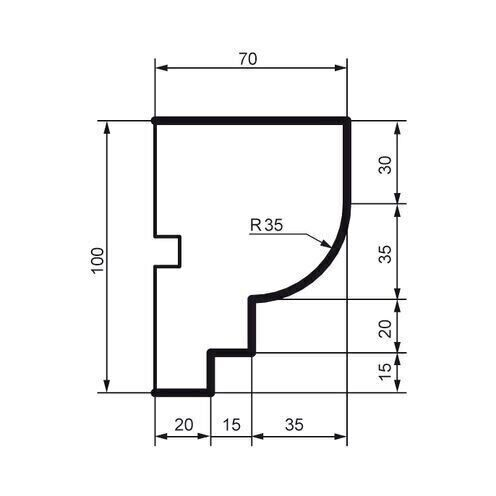 Brâu pentru exterior, MC 152, 10cm x 7cm x 200cm [2]