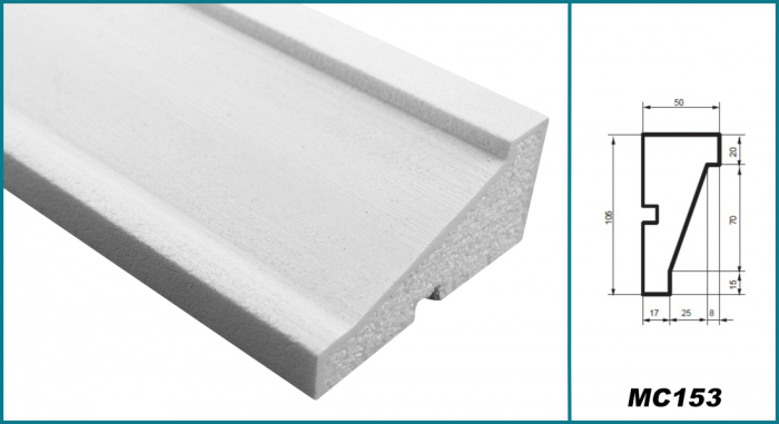 Brâu pentru exterior, MC 153, 10.5cm x 5 cm x 200cm [5]
