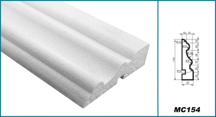 Brâu pentru exterior, MC 154, 11.5cm x 3.3cm x 200cm [5]