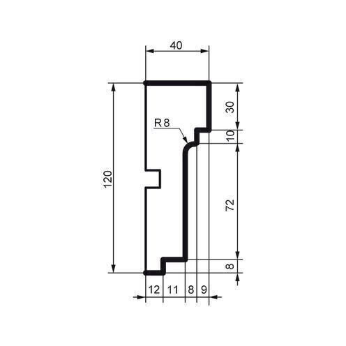Brâu pentru exterior, MC 155, 12cm x 4cm x 200cm [2]