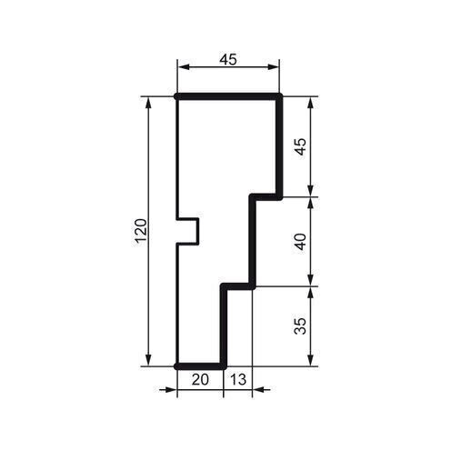 Brâu pentru exterior, MC 157, 12cm x 4.5cm x 200cm [2]