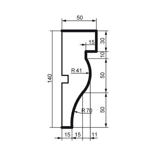 Brâu pentru exterior, MC 159, 14cm x 5cm x 200cm [2]