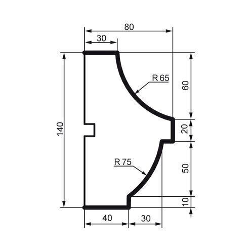 Brâu pentru exterior, MC 160, 14 cm x 8 cm x 200cm [2]
