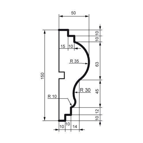 Brâu pentru exterior, MC 163, 15cm x 5 cm x 200cm [2]