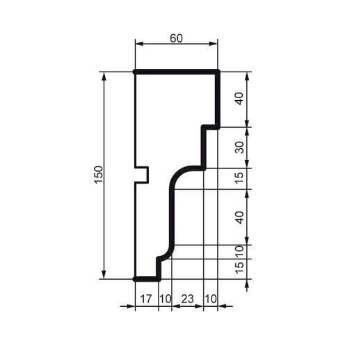 Brâu pentru exterior, MC 165, 15cm x 6 cm x 200cm [2]
