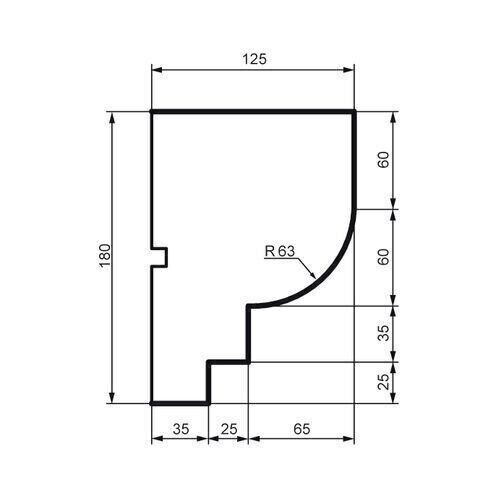 Brâu pentru exterior, MC 169, 18cm x 12.5cm x 200cm [2]