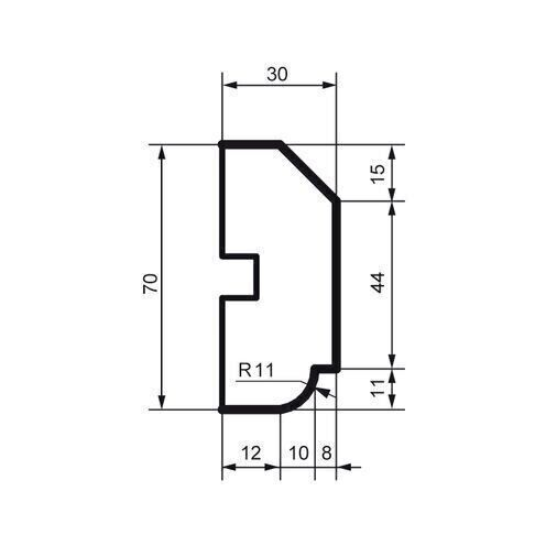 Brâu pentru exterior, MC148, 7cm x 3cm x 200cm [2]