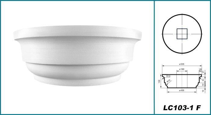 Capitel pentru coloana, LC 103-1F, diametru 53.5cm [4]