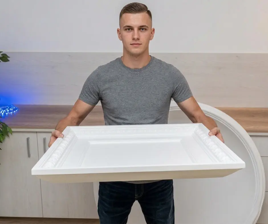 Caseta decorativa tavan/perete din poliuretan, 60x60 cm - R214 [3]