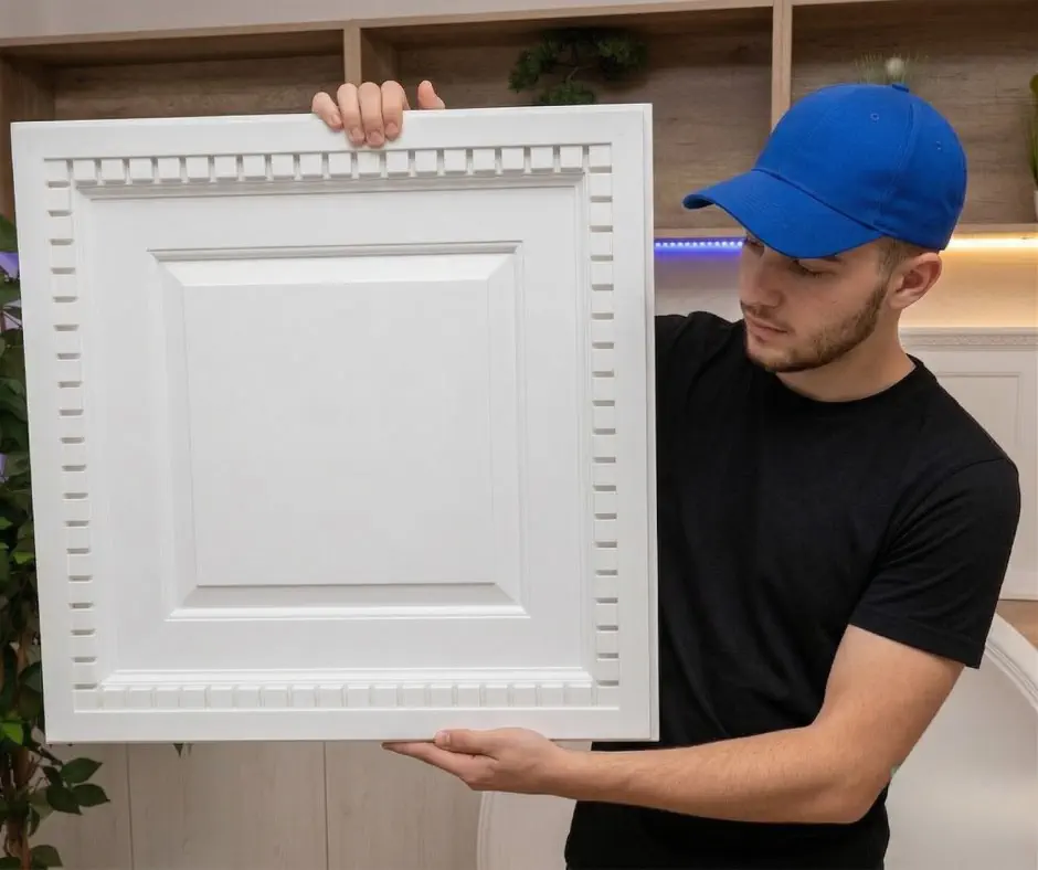 Caseta decorativa tavan/perete din poliuretan, 60x60 cm - R250 [4]