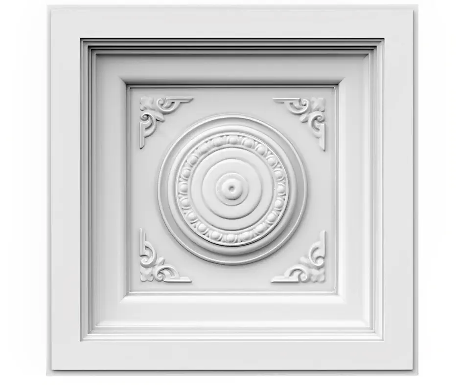 Caseta decorativa tavan/perete din poliuretan, 61x61 cm - R246 [5]