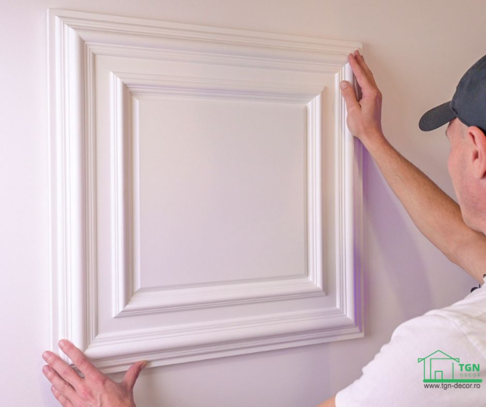 Caseta tavan/perete, din poliuretan R 209, 60cmx60cm [4]