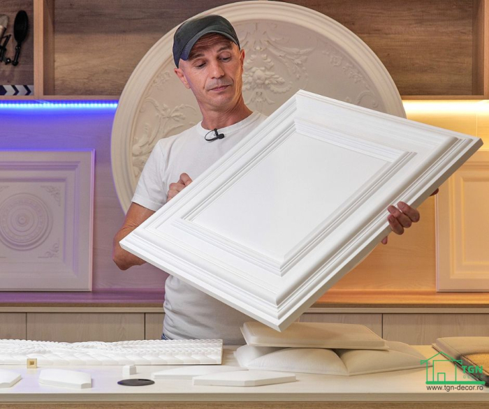 Caseta tavan/perete, din poliuretan R 209, 60cmx60cm [2]