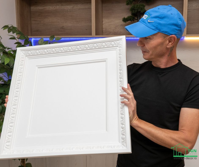 Caseta tavan/perete, din poliuretan R 214, 60cmx60cm [3]