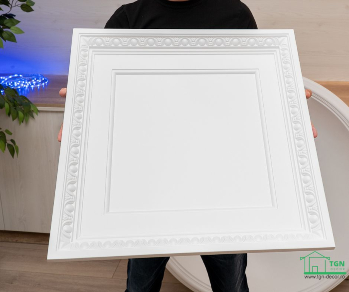 Caseta tavan/perete, din poliuretan R 214, 60cmx60cm [5]