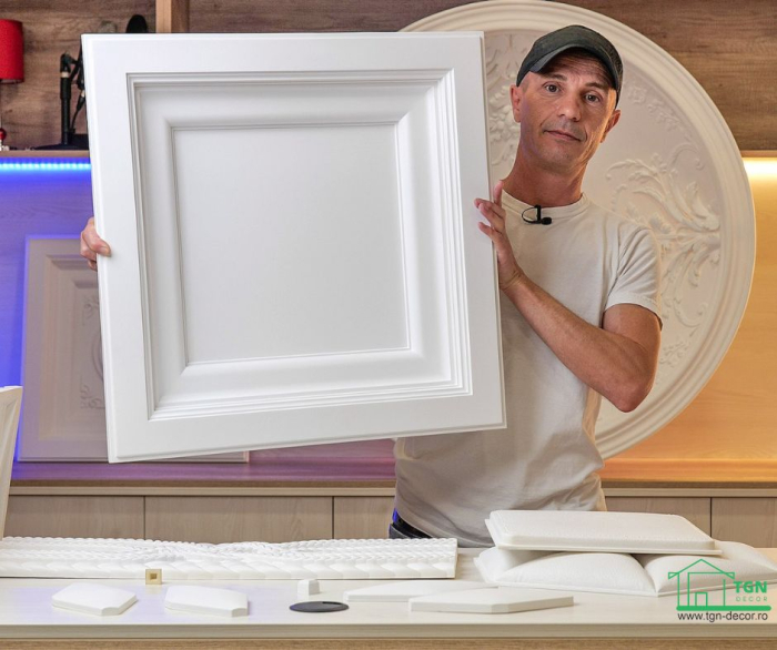 Caseta tavan/perete, din poliuretan R 241, 60cmx60cm [2]