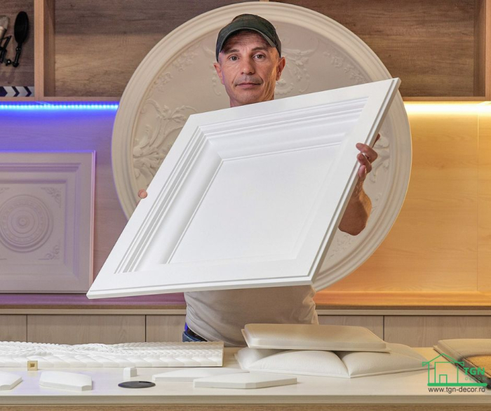 Caseta tavan/perete, din poliuretan R 241, 60cmx60cm [3]