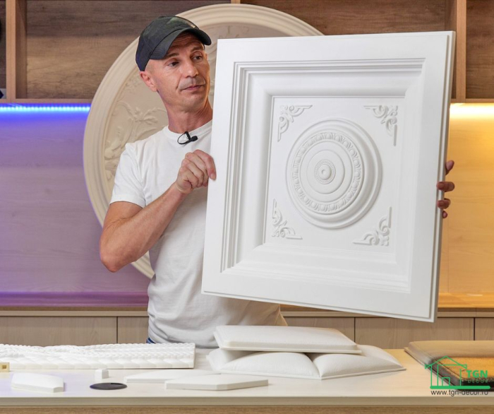 Caseta tavan/perete, din poliuretan R 246, 61cmx61cm [2]