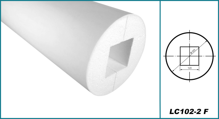 Coloana pentru exterior, LC 102-2F, diametru 30.5cm [3]